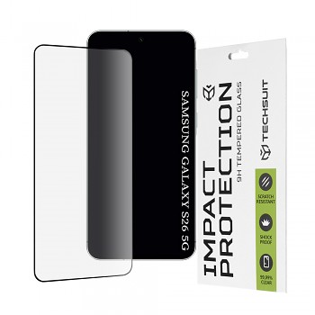 Techsuit - 111D celoplošné ochranné sklo / celoplošné lepidlo - Samsung Galaxy S26 - černé