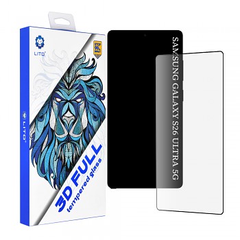 Lito 3D celoplošné ochranné sklo pro Samsung Galaxy S26 Ultračerné