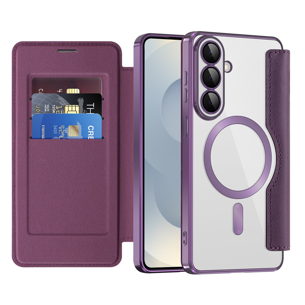 Levně Techsuit SmartMag Book Case pro Samsung Galaxy S26 - fialová