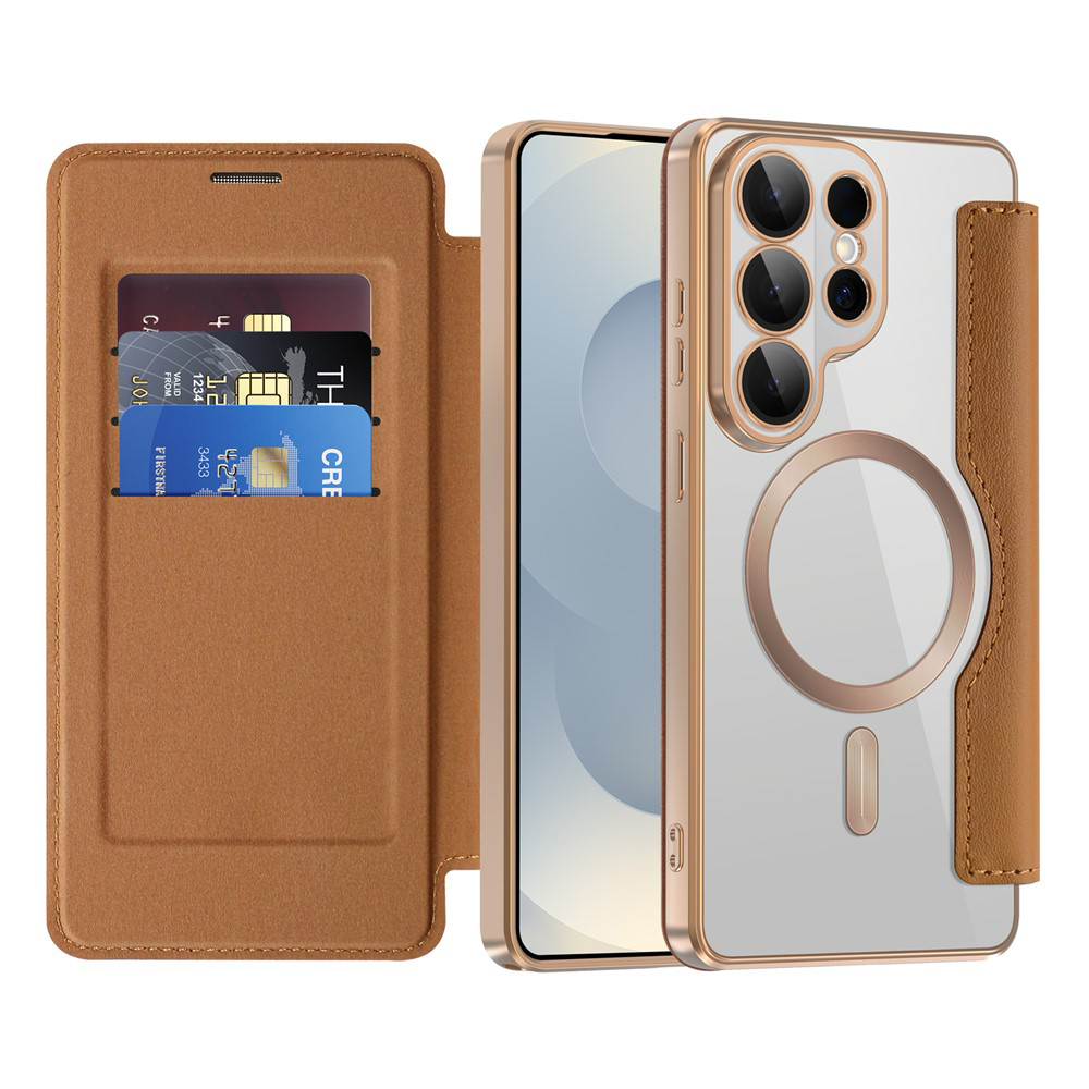 Levně knížkové pouzdro Techsuit SmartMag pro Samsung Galaxy S26 Ultrahnědá