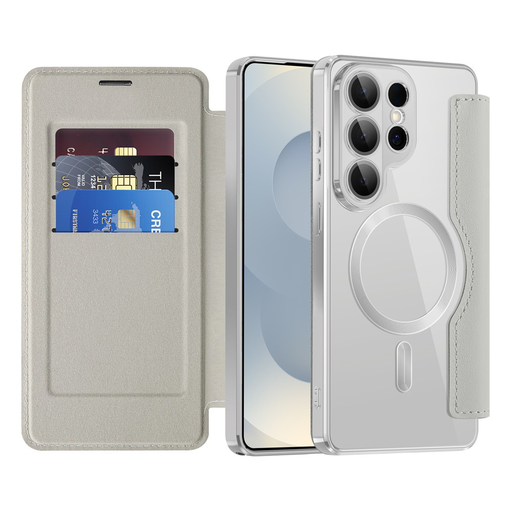 Levně Techsuit SmartMag knížkové pouzdro pro Samsung Galaxy S26 Ultrašedá