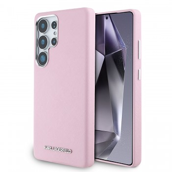 Zadní kryt Karl Lagerfeld PU Saffiano Metal Logo and Frame pro Samsung Galaxy S25 Ultra Pink