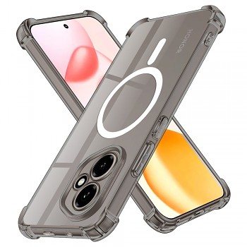 Techsuit - nárazuvzdorný průhledný silikonový kryt MagSafe - Samsung Galaxy S26 Ultra - kouřově černá