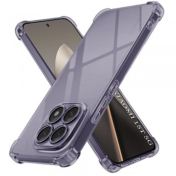 Techsuit - nárazuvzdorný průhledný silikonový - Xiaomi 15T - Smoke Black