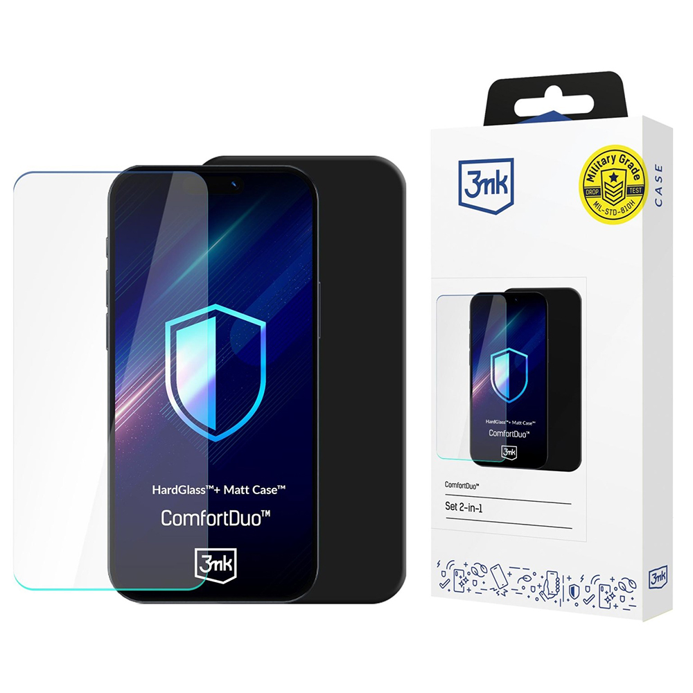 Levně 3mk sada ochranné sklo ComfortDuo + matné pouzdro pro Samsung Galaxy S26černé