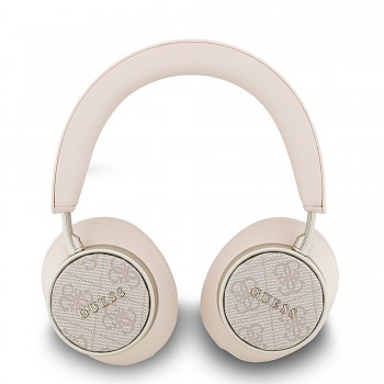 Bezdrátová sluchátka Guess PU Leather 4G Classic Logo ENC Pink