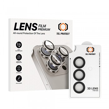 Tvrzené sklo Tel Protect 3D Lens na fotoaparát pro Samsung Galaxy S26 černé