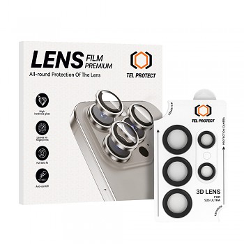 Tvrzené sklo Tel Protect 3D Lens na fotoaparát pro Samsung Galaxy S26 Ultra černé