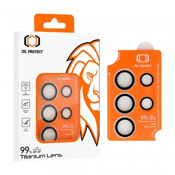 Tvrzené sklo Tel Protect Titanium Lens 99% AR na fotoaparát pro Samsung Galaxy S26 Ultra černé