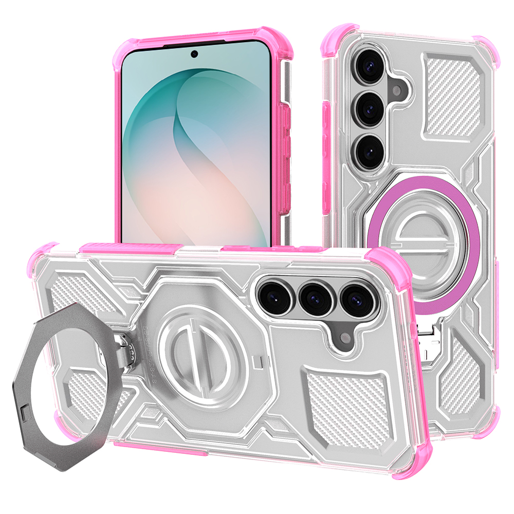 Levně Techsuit - Carbon Shield PRO - Samsung Galaxy S26 Plus - Růžová transparentní