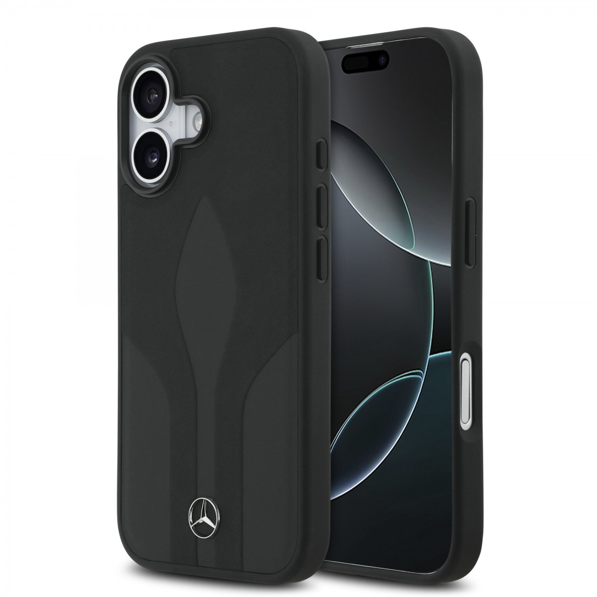 Levně Zadní kryt Mercedes Leather The Move MagSafe pro iPhone 17 Black