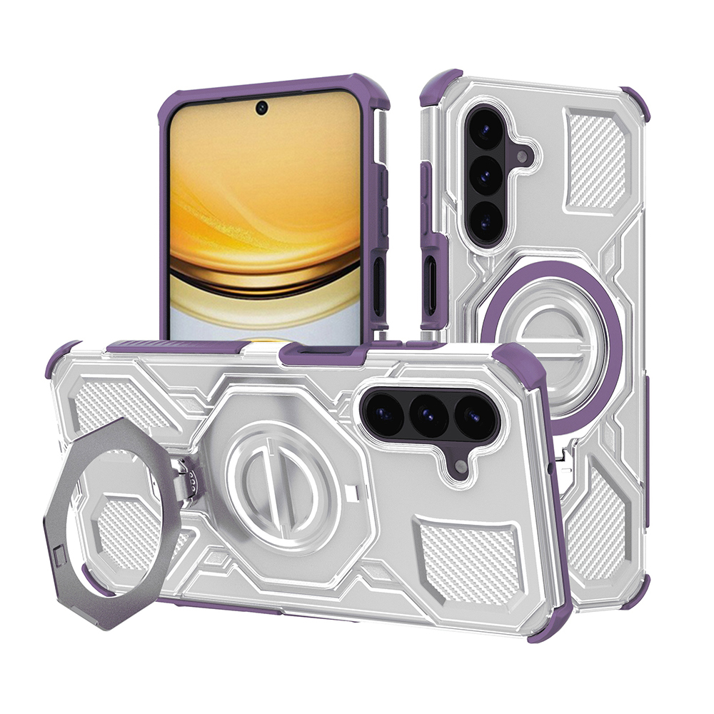 Levně Techsuit - Carbon Shield PRO - Samsung Galaxy A57 5G - Fialová transparentní