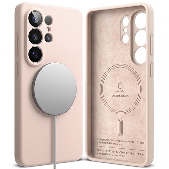Ringke - Silicone MagSafe - Samsung Galaxy S26 Ultra - Pískově růžová