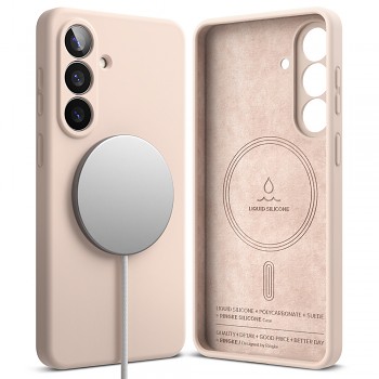 Ringke - Silicone MagSafe - Samsung Galaxy S26 Plus - Pískově růžová