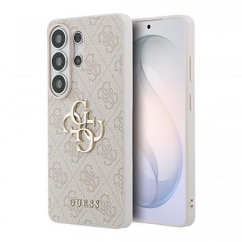 Zadní kryt Guess PU 4G Metal Logo pro Samsung Galaxy S26 Ultra růžový