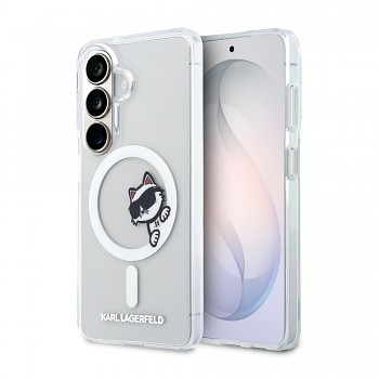 Zadní kryt Karl Lagerfeld IML Choupette Peekaboo Logo Magnetic pro Samsung Galaxy S26 průhledný