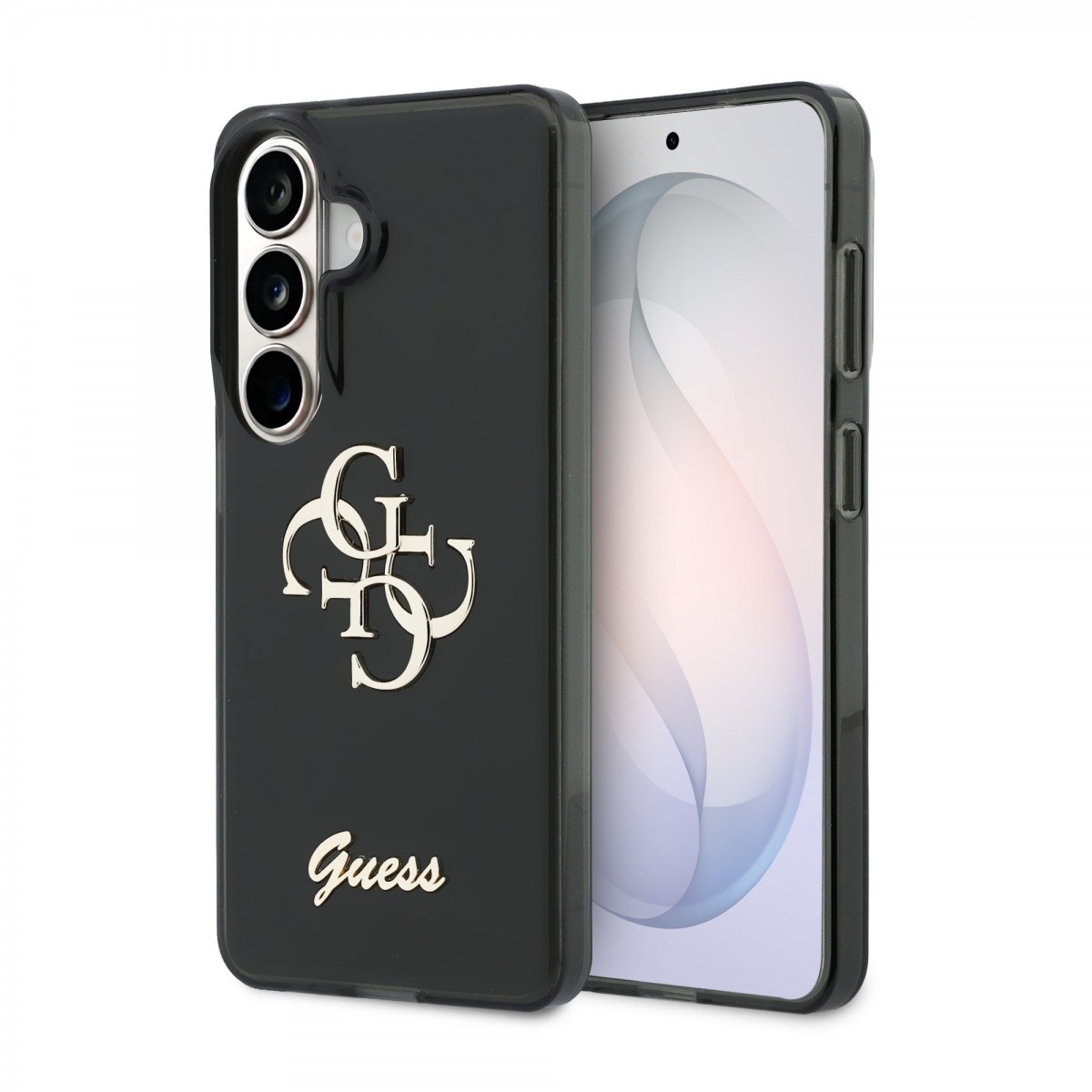 Levně Zadní kryt Guess IML 4G Script Metal Logo pro Samsung Galaxy 26 černý