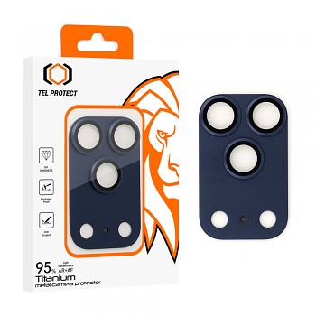 Tvrzené sklo Tel Protect 95% AR+AF Full Metal Camera Protector na fotoaparát pro iPhone 17 Pro modré