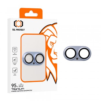 Tvrzené sklo Tel Protect 95% AR+AF Full Metal Camera Protector na fotoaparát pro iPhone 17 modré