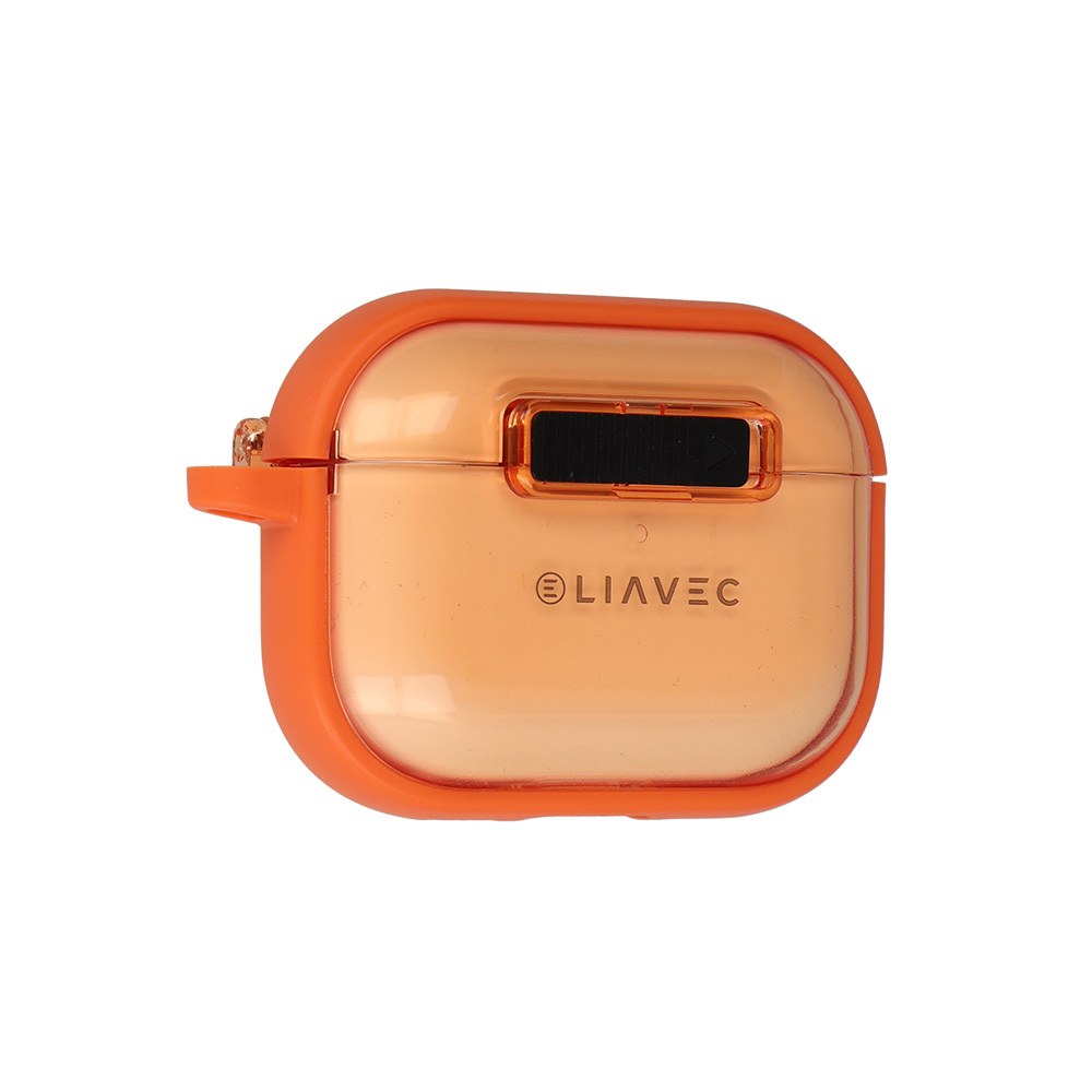 Levně Pouzdro Liavec SlideLock pro Apple AirPods Pro 3 transparent-orange