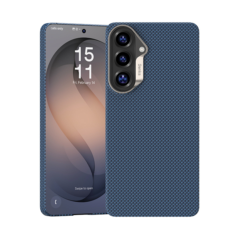Levně Magnetický kryt Benks Armor Tint Kevlar 1000D pro Samsung Galaxy S26 Plus - modrý