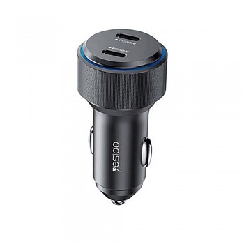 Yesido - Autonabíječka (Y48) - 2x Type-C, Rychlé nabíjení, 60W - Černá