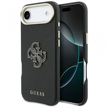 Guess - Pevný kryt Resin Logo (GUHCP17M5PS4RGGK) - iPhone 17 Air - Černá