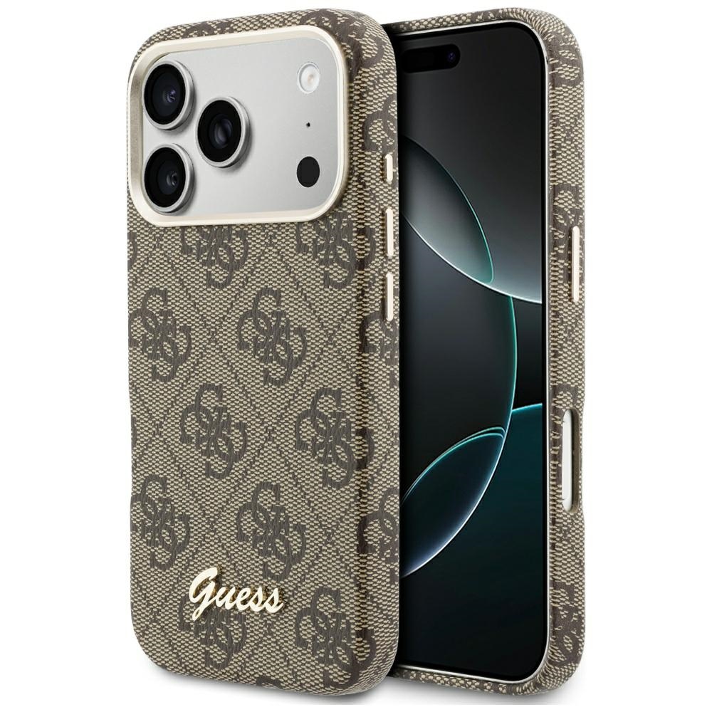 Levně Guess - Kryt 4G Script MagSafe (GUHMP17X5P4FWMSW) - iPhone 17 Pro Max - Hnědá