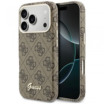 Guess - Kryt 4G Script MagSafe (GUHMP17X5P4FWMSW) - iPhone 17 Pro Max - Hnědá