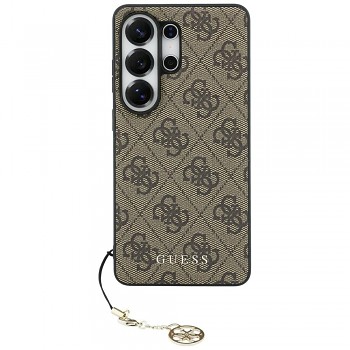 Guess - Kryt Hardcase 4G Classic Logo Charm (GUHMS26LGF4GBR) - Samsung Galaxy S26 Ultra - hnědý