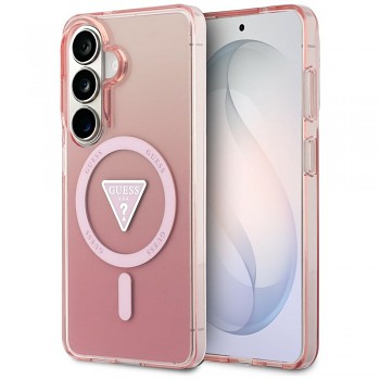 Guess - Kryt IML Gradient Triangle (GUHMS26SHGTMLCGP) - Samsung Galaxy S26 - růžový