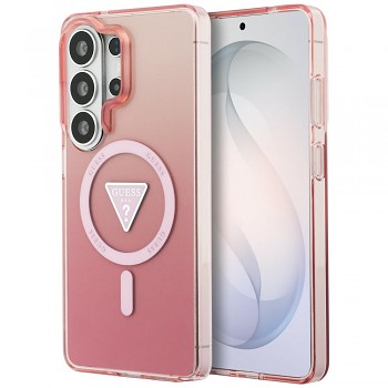 Guess - Kryt IML Gradient Triangle MagSafe (GUHMS26LHGTMLCGP) - Samsung Galaxy S26 Ultra - růžový