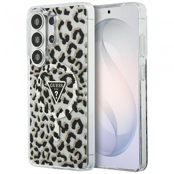 Guess - Kryt IML Leopard Print Triangle MagSafe (GUHMS26LHLEGTGLK) - Samsung Galaxy S26 Ultra - černý