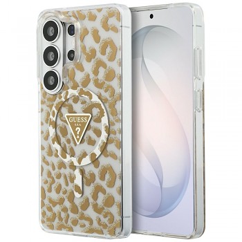 Guess - Kryt IML Leopard Print Triangle MagSafe (GUHMS26LHLEGTGLW) - Samsung Galaxy S26 Ultra - hnědý