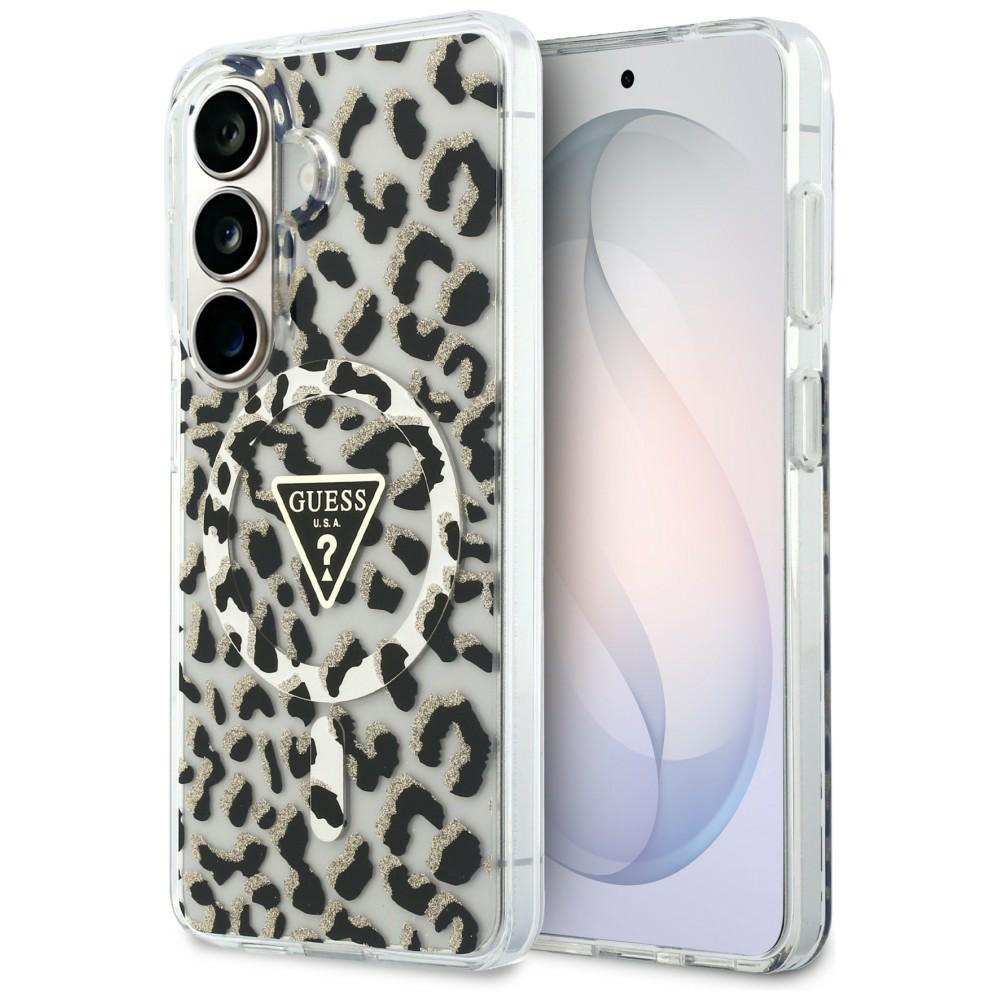 Levně Guess - Kryt IML Leopard Print Triangle (GUHMS26SHLEGTGLK) - Samsung Galaxy S26 - černý