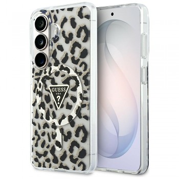Guess - Kryt IML Leopard Print Triangle (GUHMS26SHLEGTGLK) - Samsung Galaxy S26 - černý