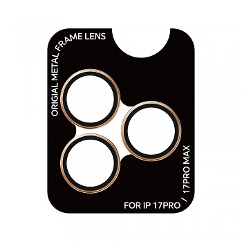 Ochranné tvrzené sklo na fotoaparát Rock Pure Series pro iPhone 17 Pro / 17 Pro Max (3 kusy) - oranžové