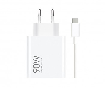 Nabíječka Xiaomi USB-A 90W + USB-C 6A datový kabel, bílá (bulk)