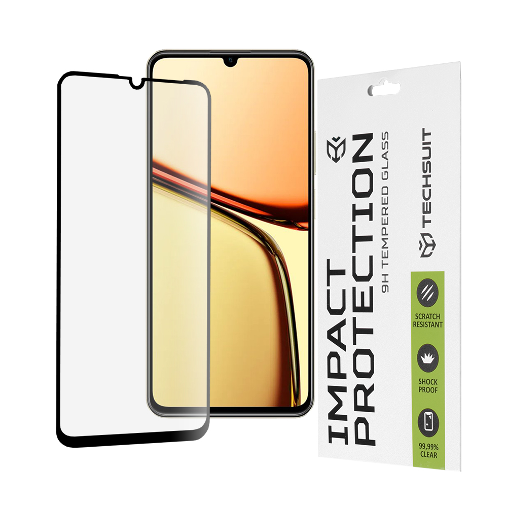 Levně Techsuit - 111D ochranné sklo Full Cover / Full Glue - Realme C61 / Realme C63 - černé
