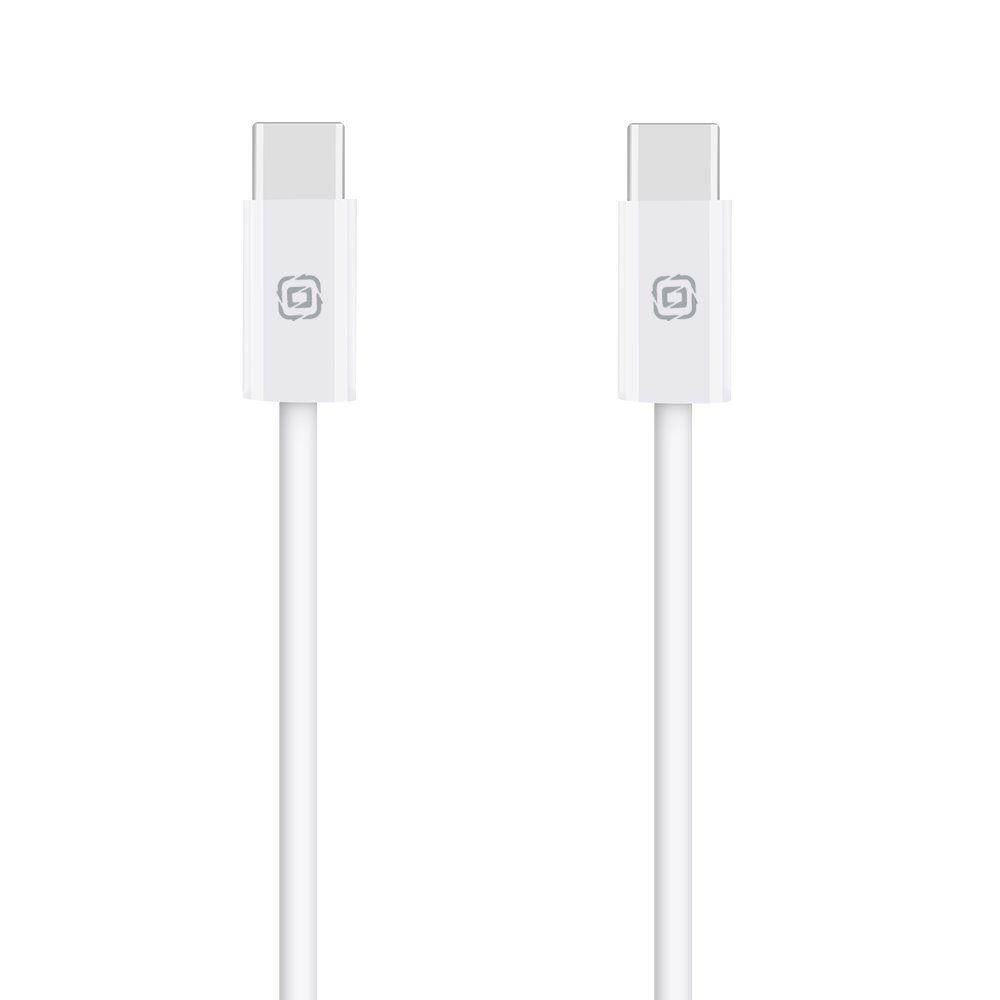 Levně Kabel OBAL:ME LongRun USB-C/USB-C 60W 1m bílý