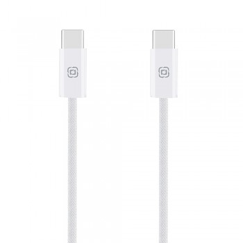 Kabel OBAL:ME Super Fast USB-C/USB-C pletený 100W 1m bílý