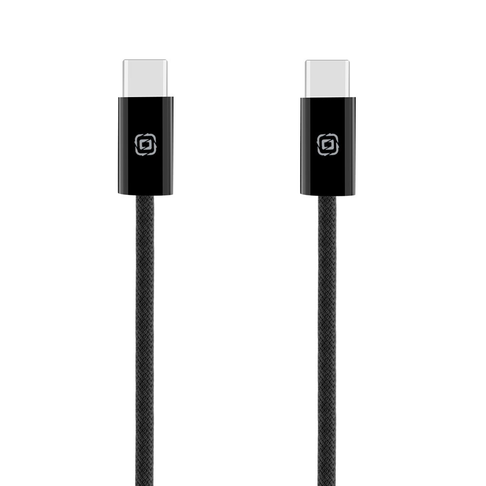 Levně Kabel OBAL:ME Super Fast USB-C/USB-C pletený 100W 2m černý