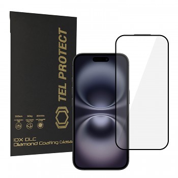 Tvrzené sklo Tel Protect 10X HD DLC s diamantovou vrstvou pro iPhone 16/15