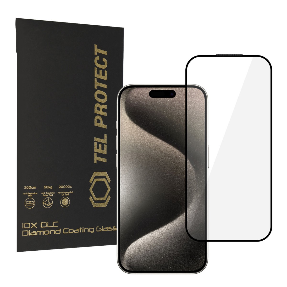 Levně Tvrzené sklo Tel Protect 10X HD DLC s diamantovou vrstvou pro iPhone 15 Pro Max