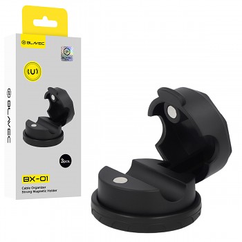Organizér kabelů Blavec BX-01 samolepicí klip černý - 3 kusy