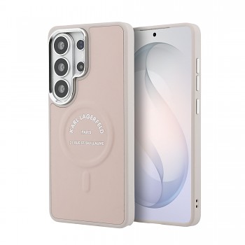 Zadní kryt Karl Lagerfeld PU RSG Logo Magnetic pro Samsung Galaxy S26 Ultra růžový
