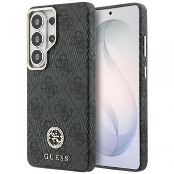 Guess - Rhinestone Round Logo MagSafe (GUHMS26LP4GRMDEK) - Samsung Galaxy S26 Ultra - Černá