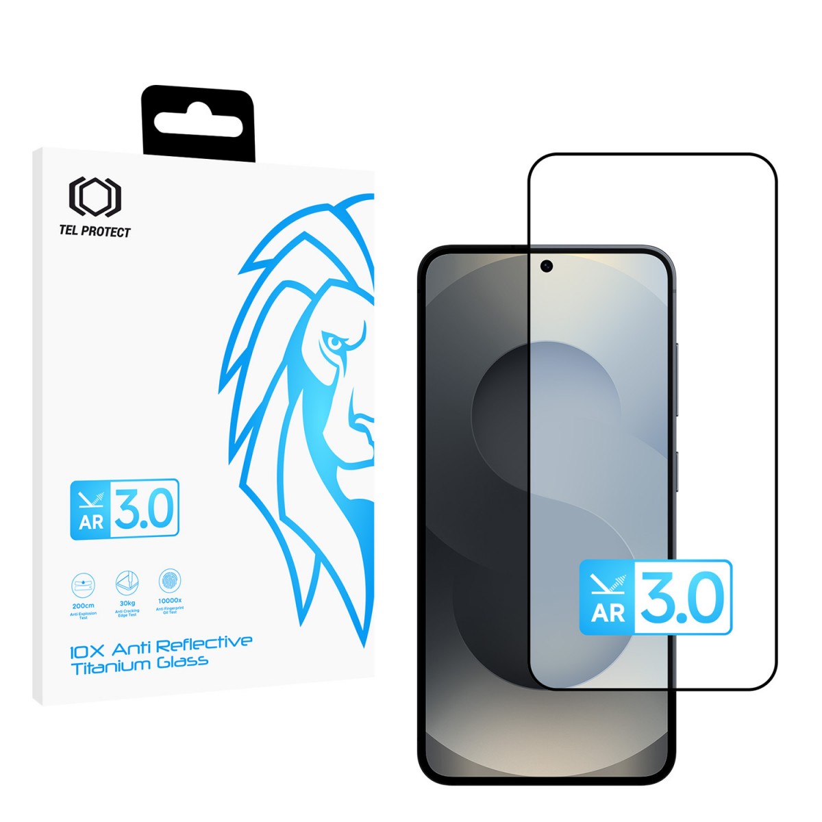 Levně Ochranné tvrzené sklo Tel Protect 10X AR 3.0 AntiReflective Titanium pro Samsung Galaxy S24/S25