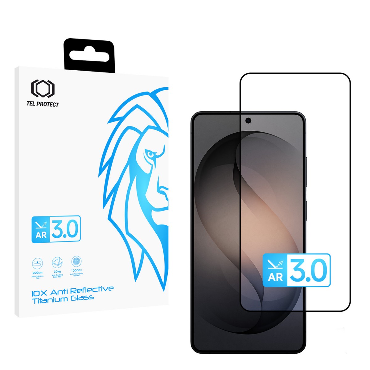 Levně Ochranné tvrzené sklo Tel Protect 10X AR 3.0 AntiReflective Titanium pro Samsung Galaxy S26 Ultra