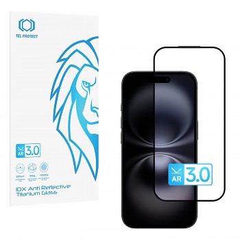 Ochranné tvrzené sklo Tel Protect 10X AR 3.0 AntiReflective Titanium pro iPhone 16